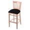 Holland Bar Stool Co 25" Counter Stool, Natural Finish, Black Vinyl Seat 312025NatBlkVinyl - alternate 1